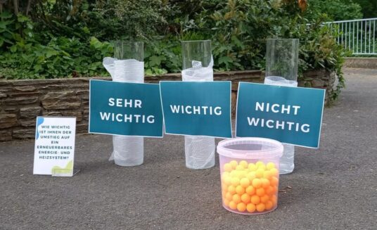 Interaktive Station: Wie wichtig ist Ihnen der Umstieg auf ein erneuerbares Energie- und Heizsystem?