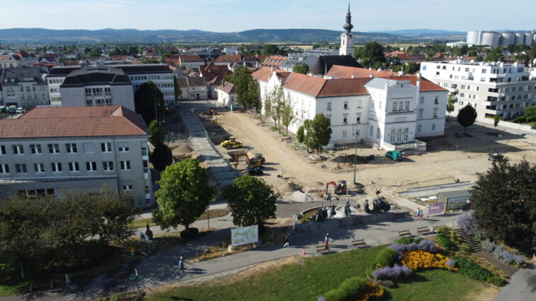 Umbau Nibelungenplatz, Tulln im Juli 2023, (c) Stadtgemeinde Tulln