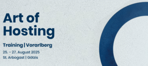 Bild mit Text: Art of Hosting, Datum, Ort